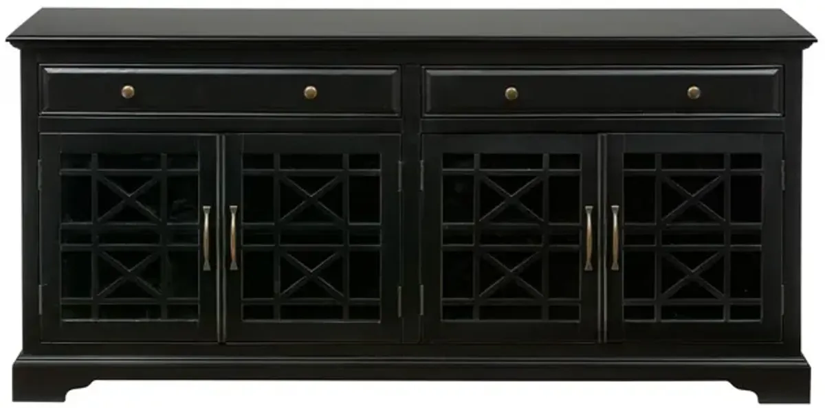 Skyy Media Console in Black, 70 Inch