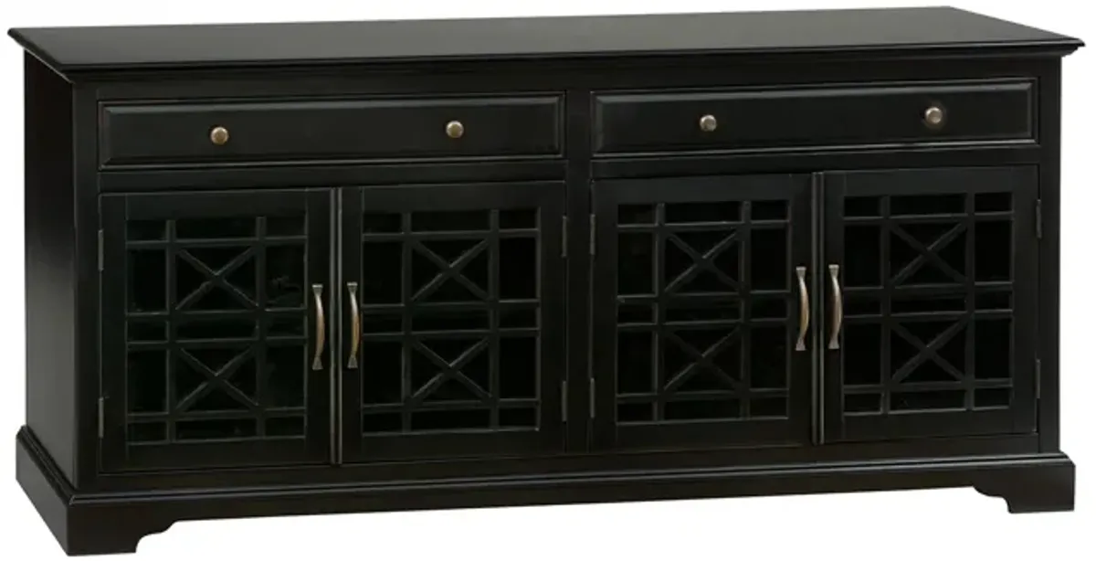 Skyy Media Console in Black, 70 Inch