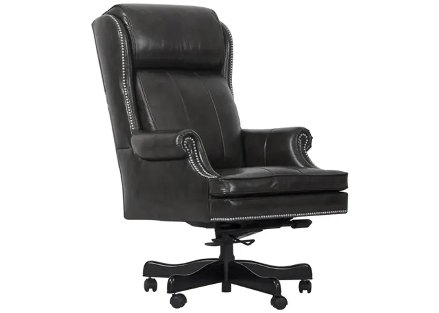 Leather Office Desk Chair in Gray