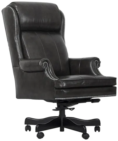 Leather Office Desk Chair in Gray