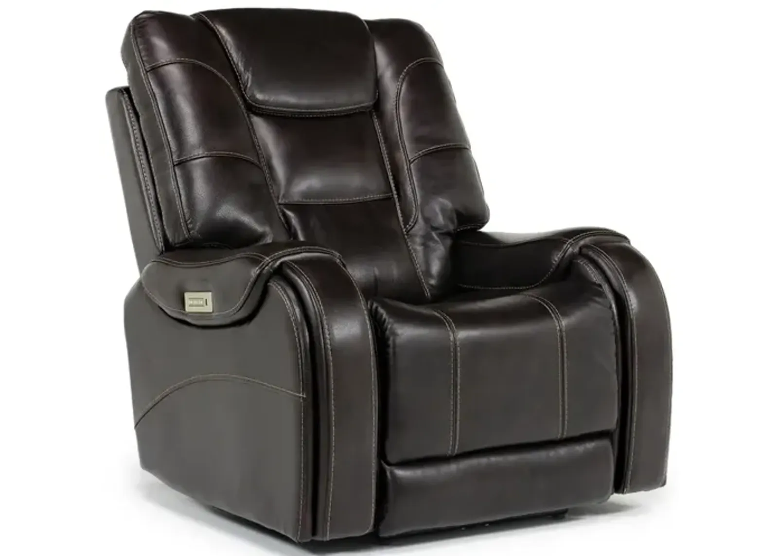 STR 3 Power Recliner w/ Wireless Charger in Walnut Leather