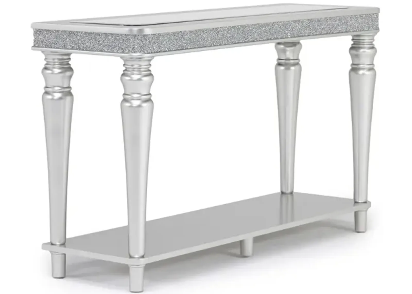 Avril Sofa Table in Silver