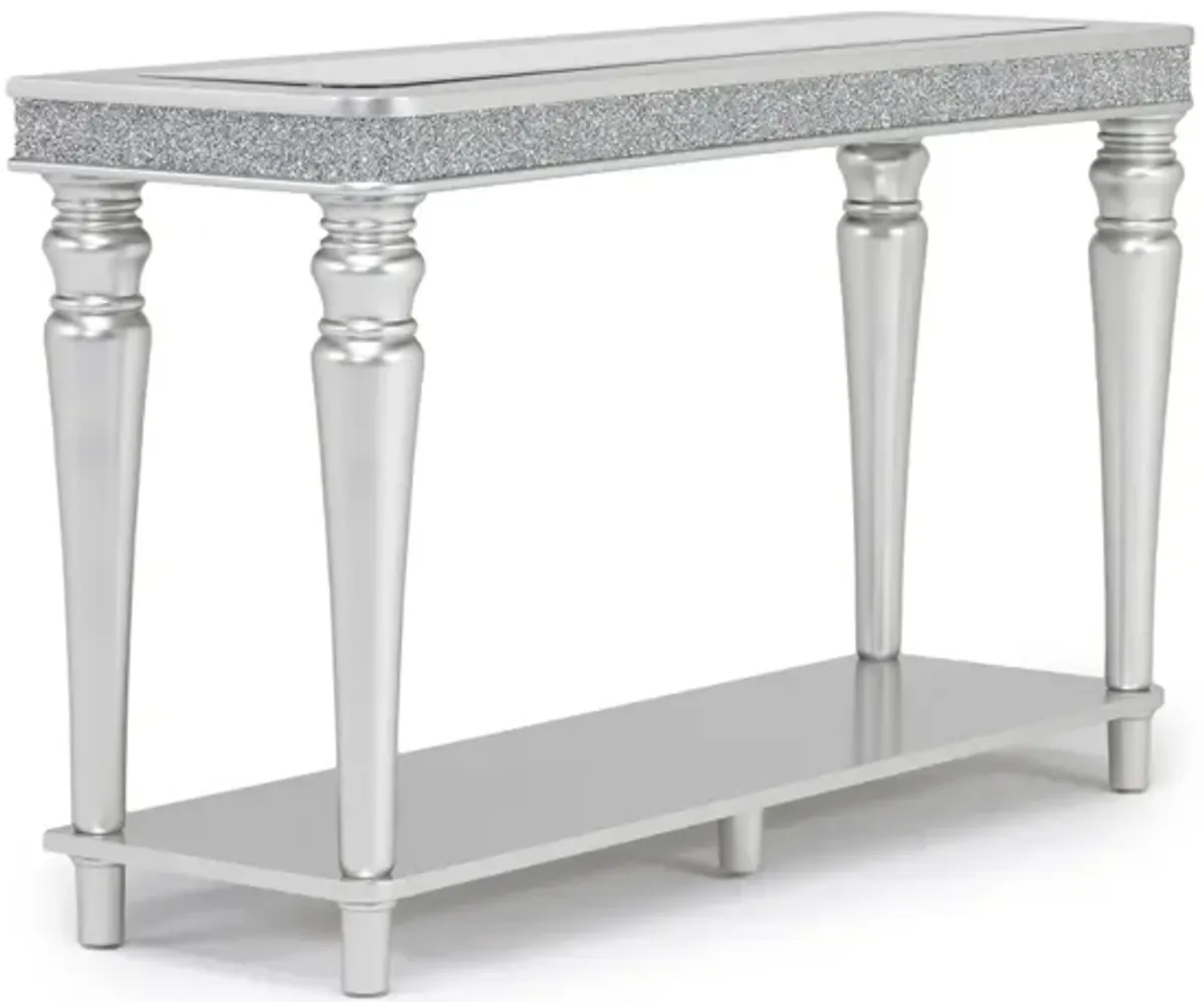 Avril Sofa Table in Silver