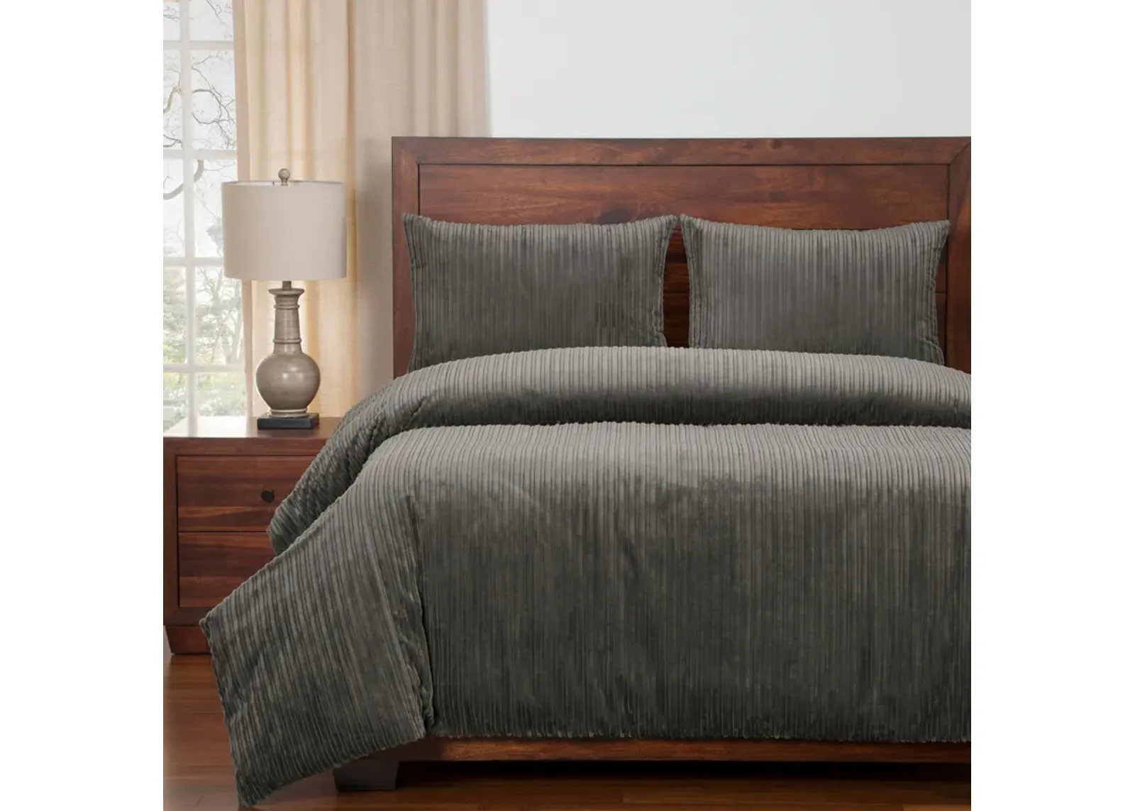 Downy Pillowcases in Storm Gray, Set of 2, Eastern King