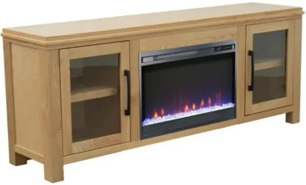 Tybee Fireplace Console in Natural, 68 inch