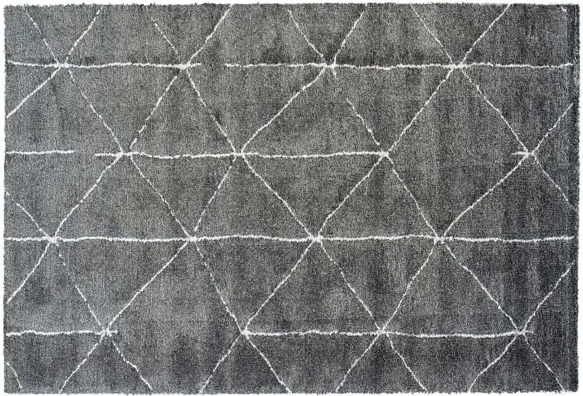 Nube Rug in Anthracite/Ivory, 8x10