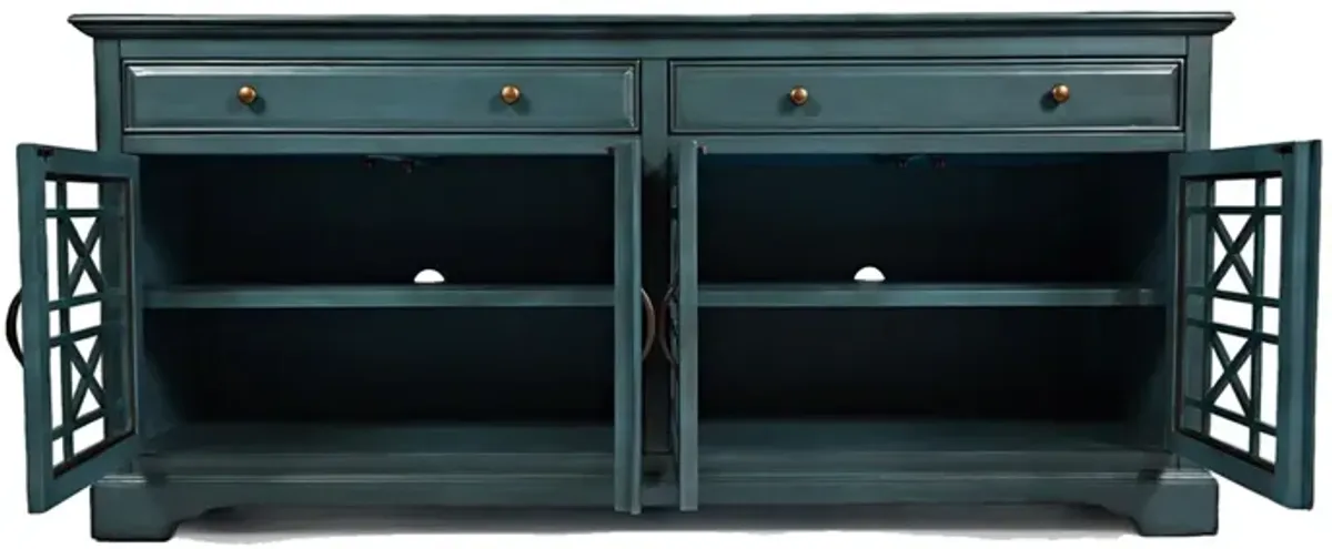 Skyy Media Console in Teal, 70 Inch