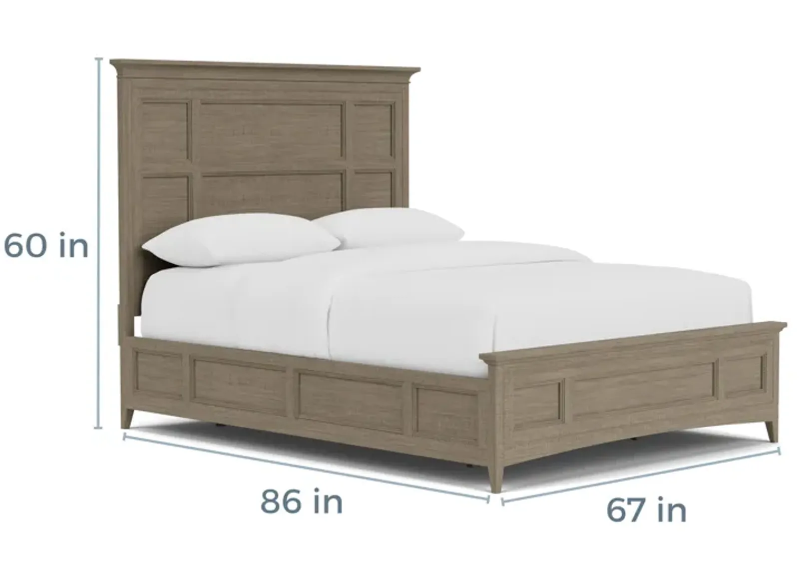 Bay Creek Panel Bed in Light Gray, Queen