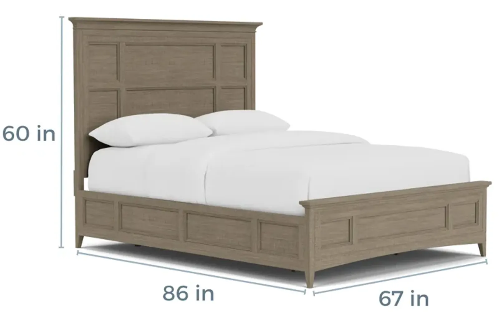 Bay Creek Panel Bed in Light Gray, Queen