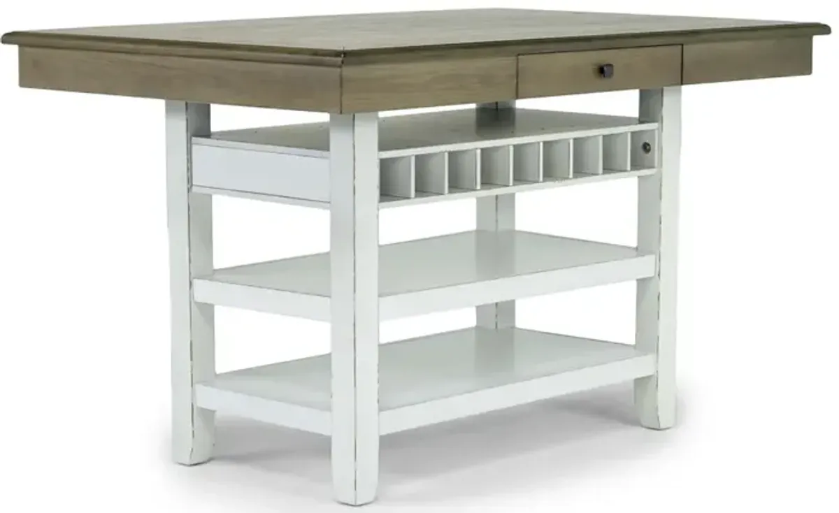 Bellevue Counter Height Dining Table in Antique White