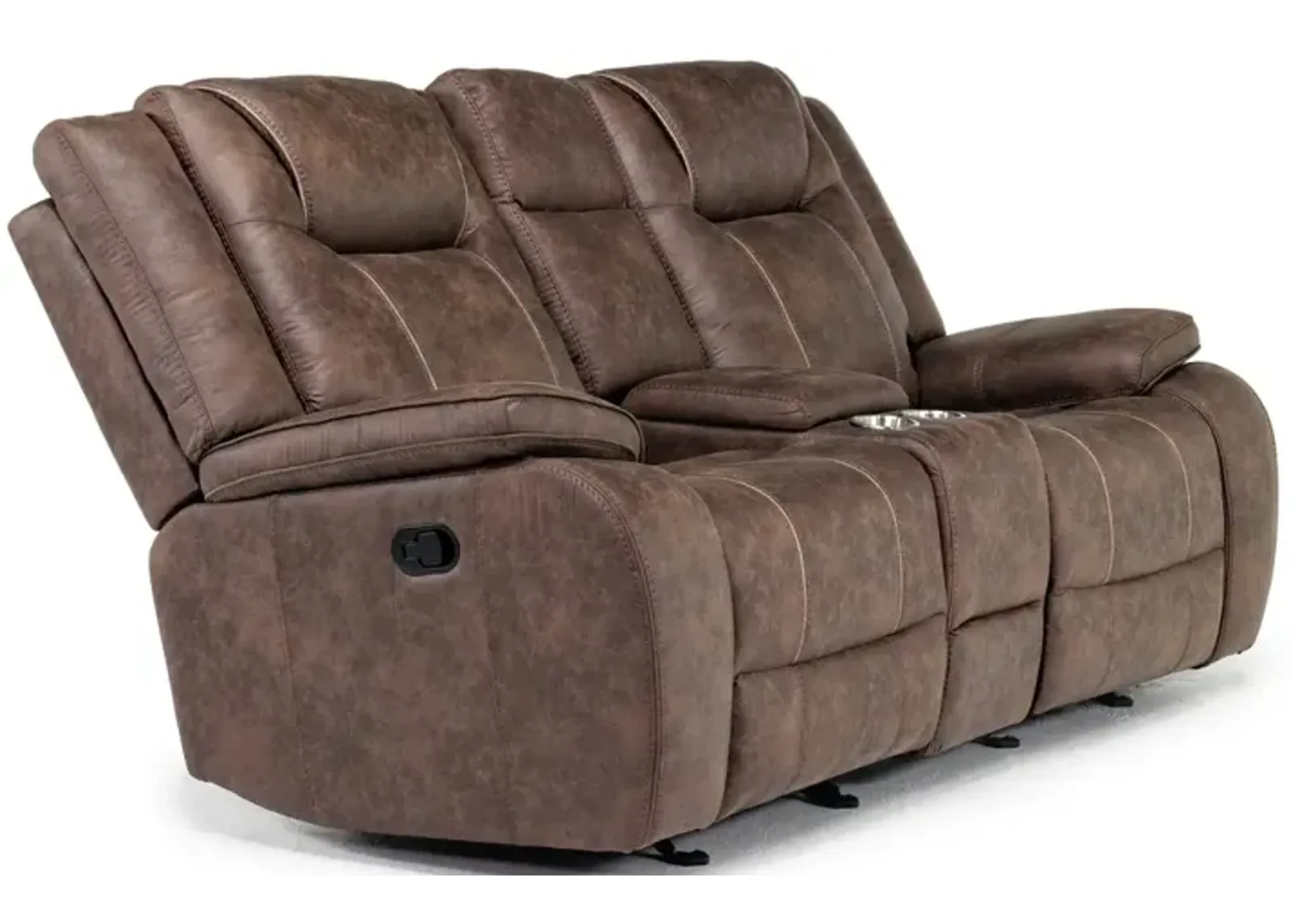 Blake Reclining Console Loveseat in Reina Bark