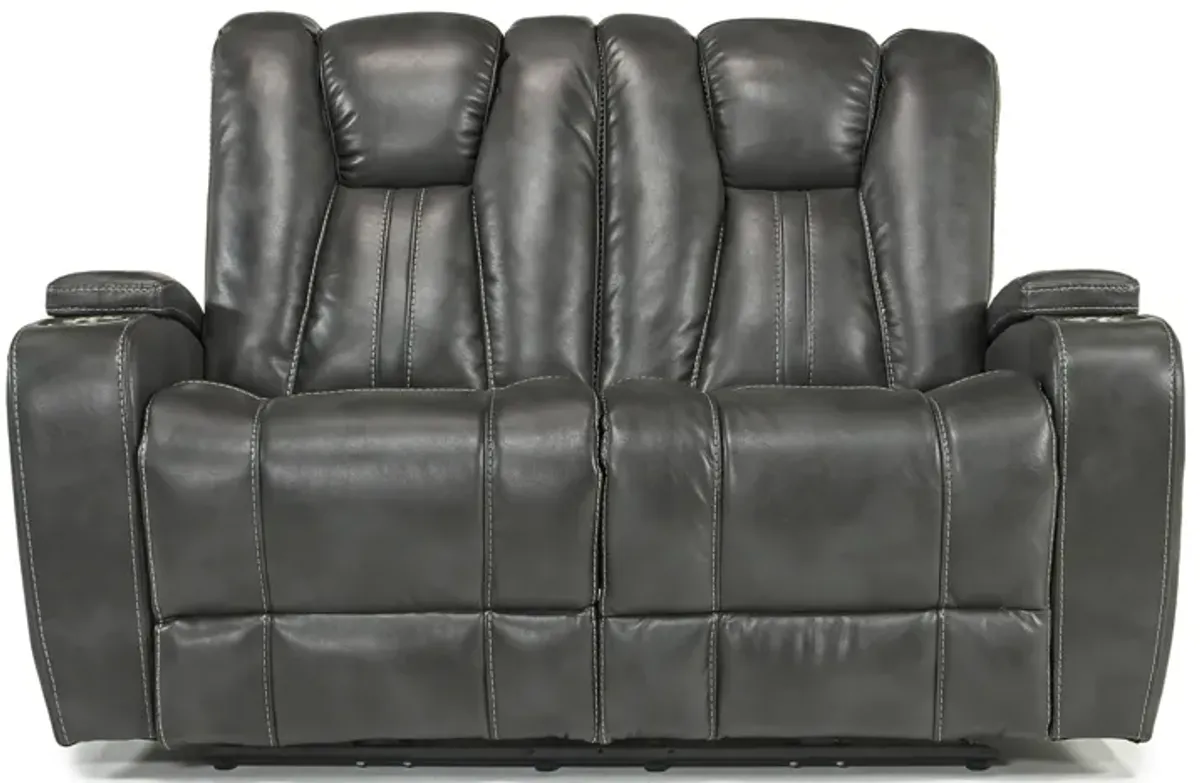 Vega 2 Power Loveseat in Gray