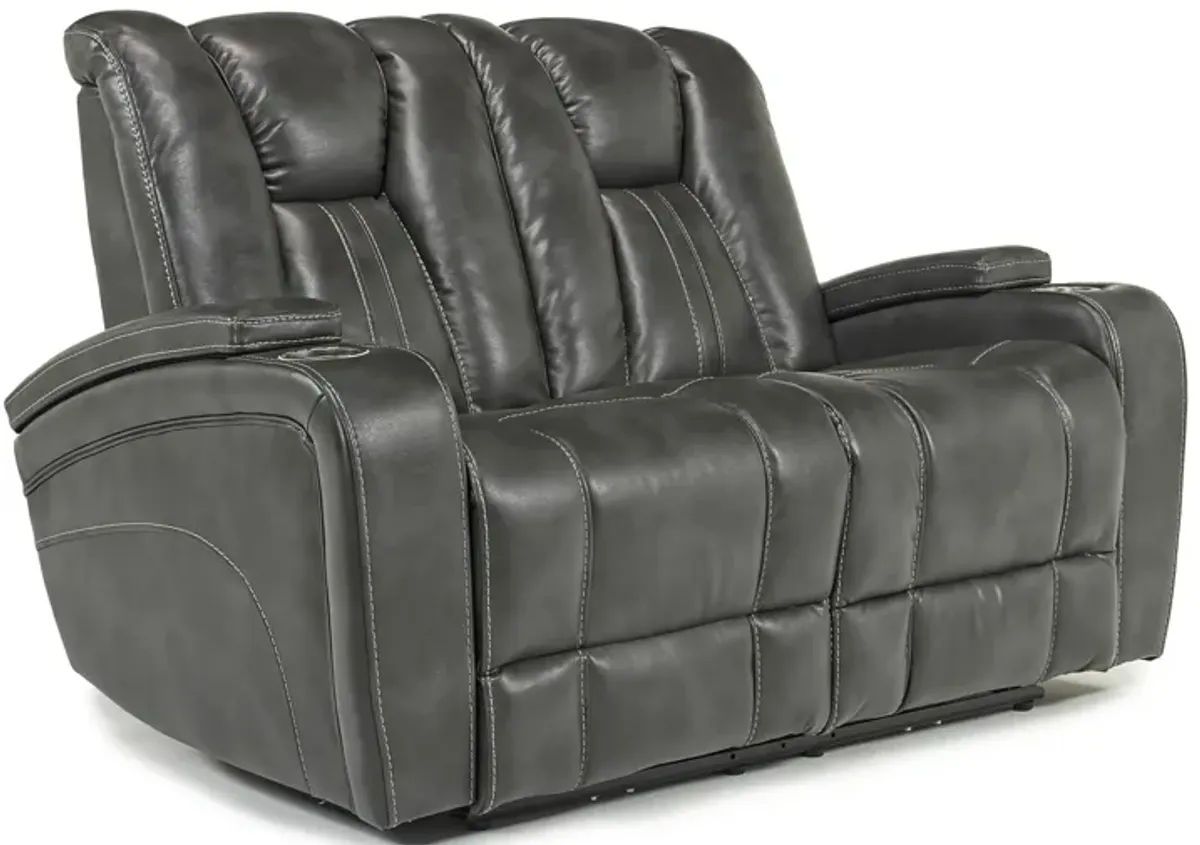 Vega 2 Power Loveseat in Gray