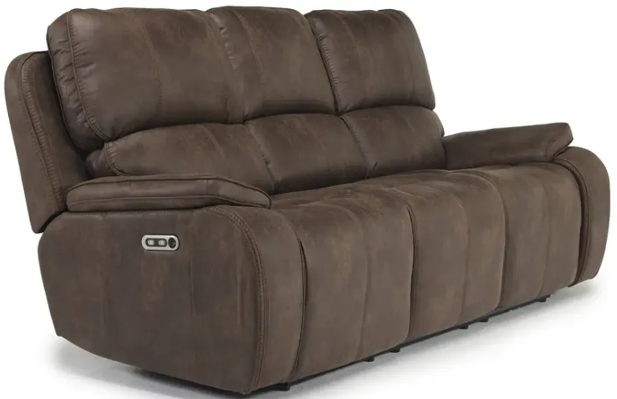 Brookings 2 Power Sofa in Brown