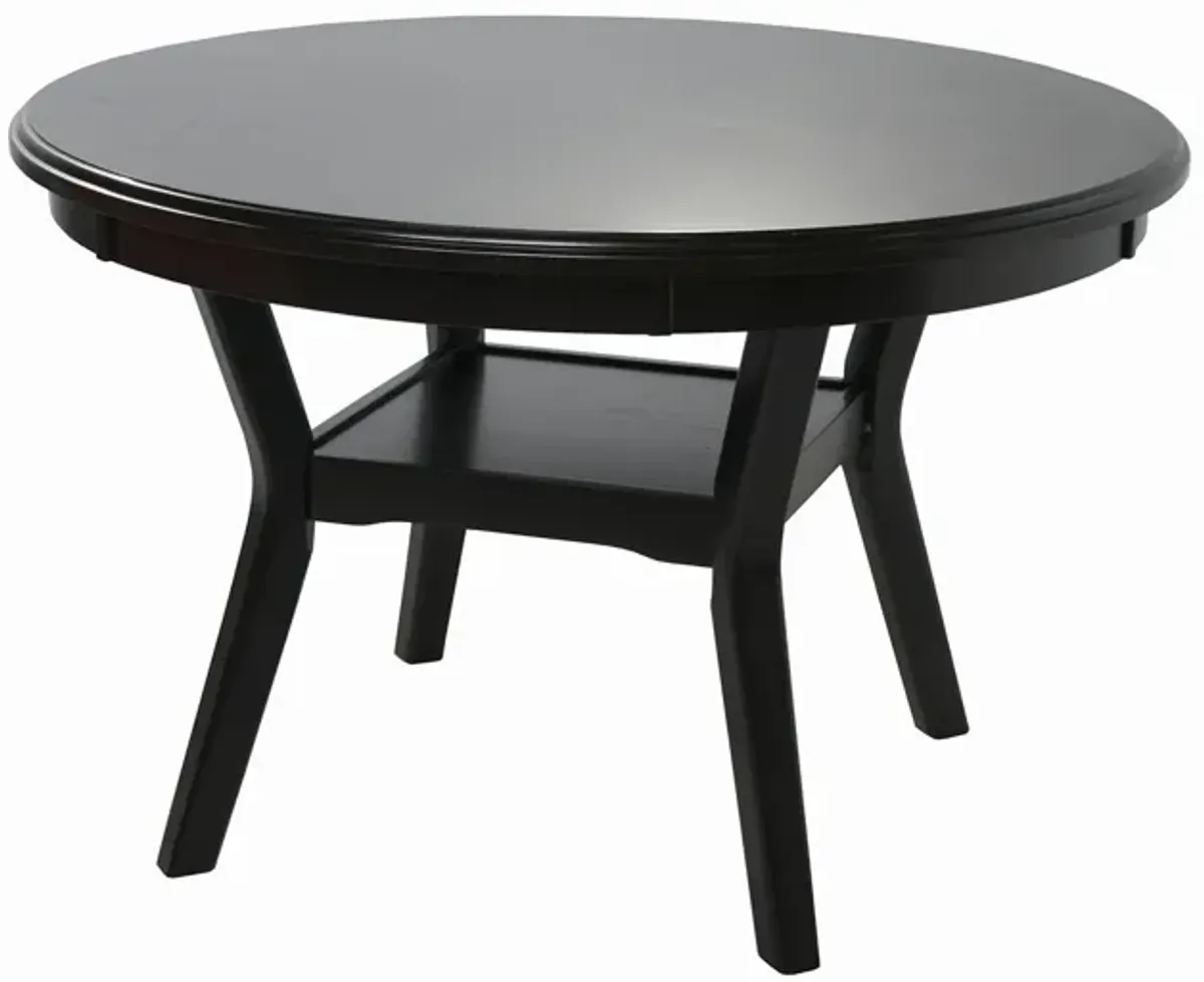 Gia Round Dining Table & 4 Chairs in Dark Brown