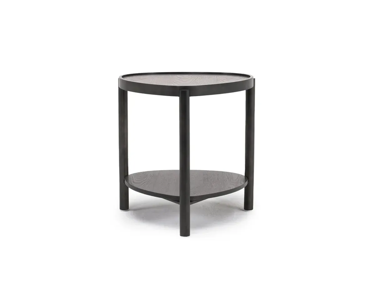 Hadleigh Triangular End Table in Coffee Bean