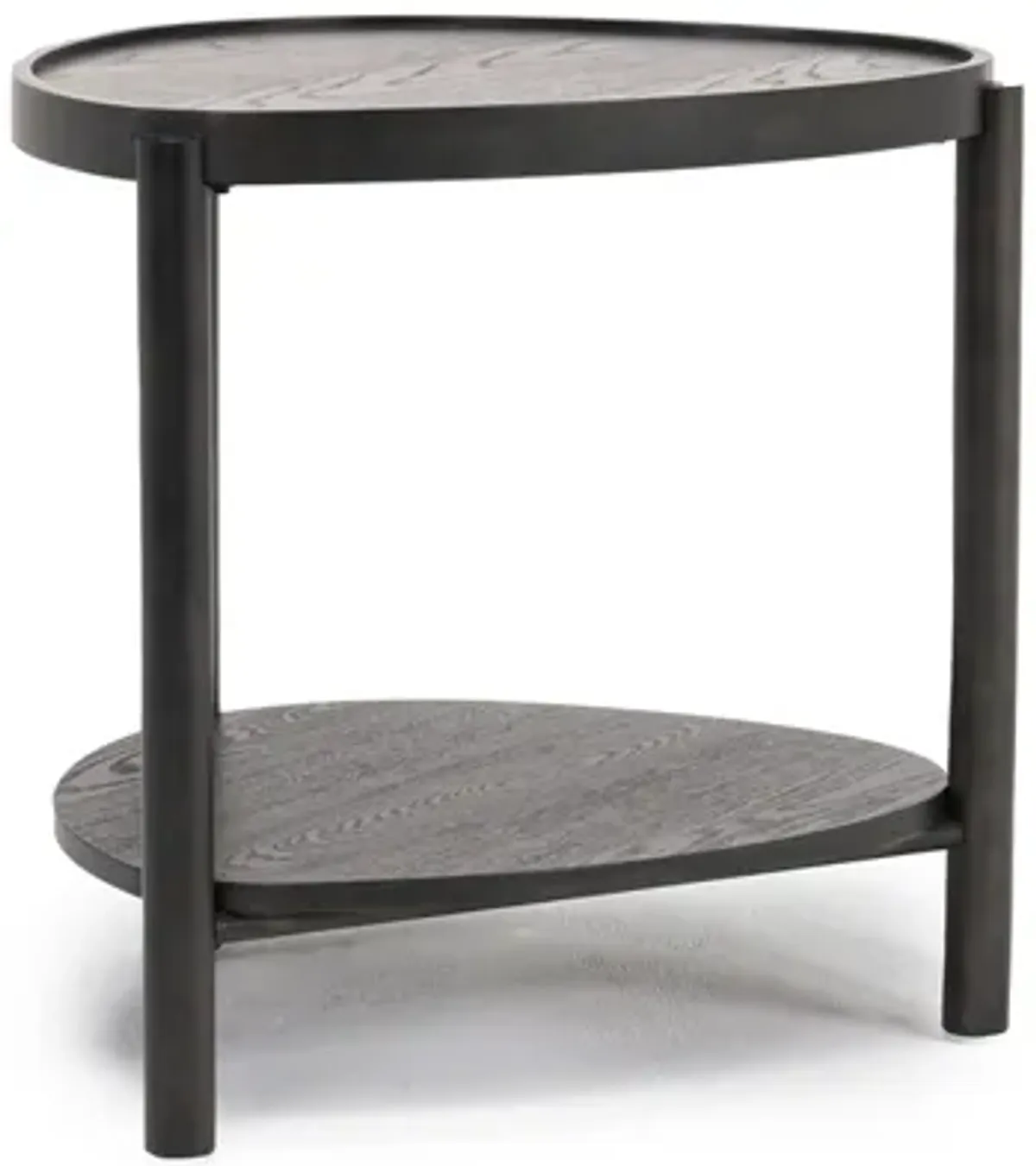 Hadleigh Triangular End Table in Coffee Bean