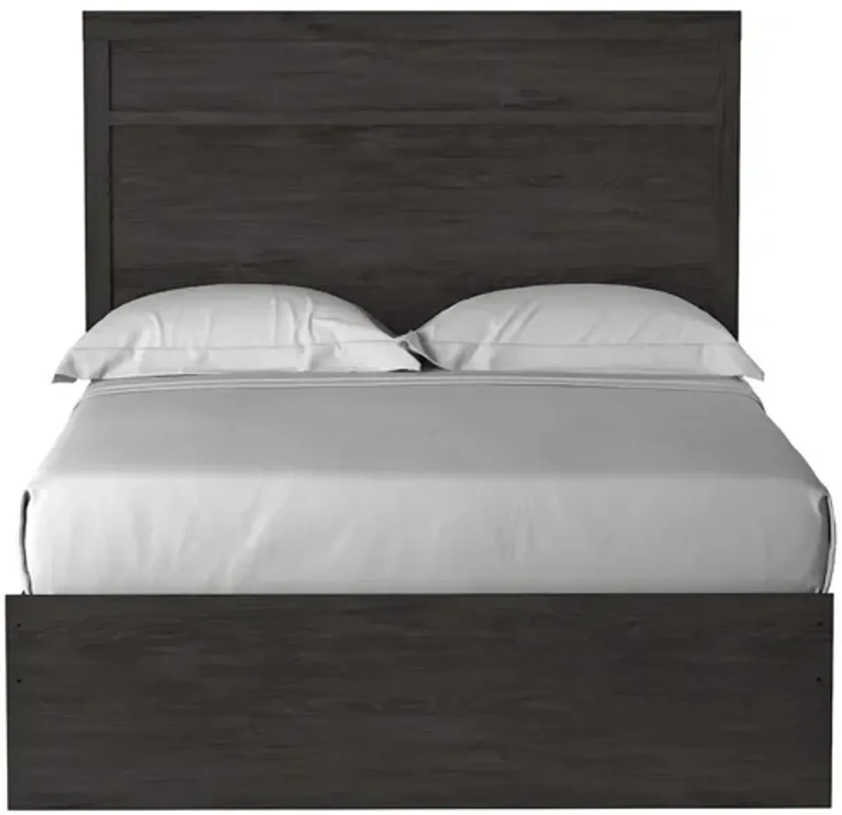 Stelsie Panel Bed, Dresser, Mirror & Nightstand in Charcoal, Full