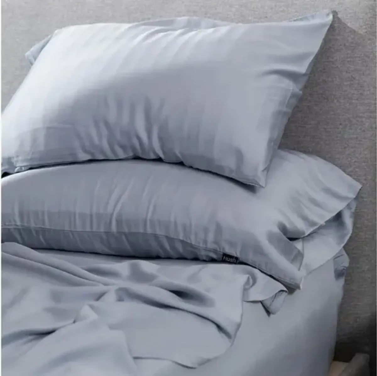 Iced Bamboo Cooling Sheets & Pillowcase Set in Arctic Blue, Queen by ...