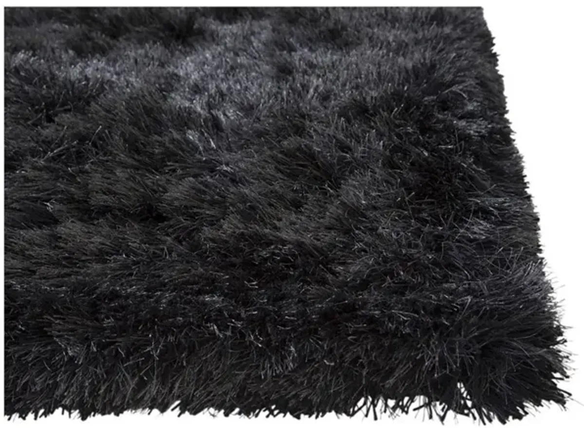 Luxe Shag Rug in Charcoal, 5 X 8