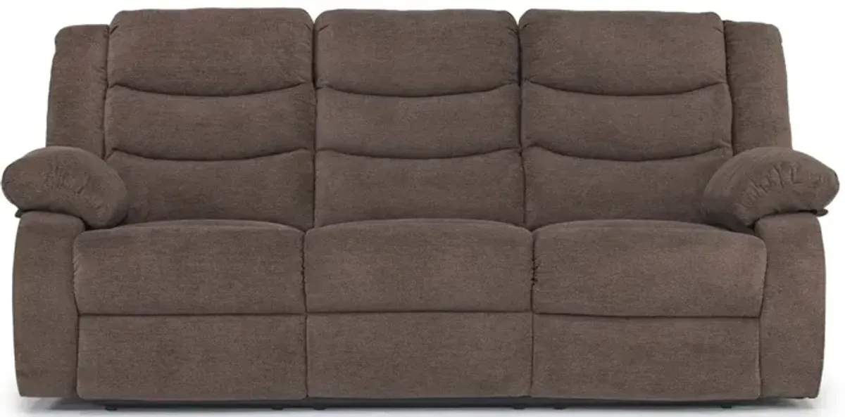 Kelsey Reclining Sofa in Brown