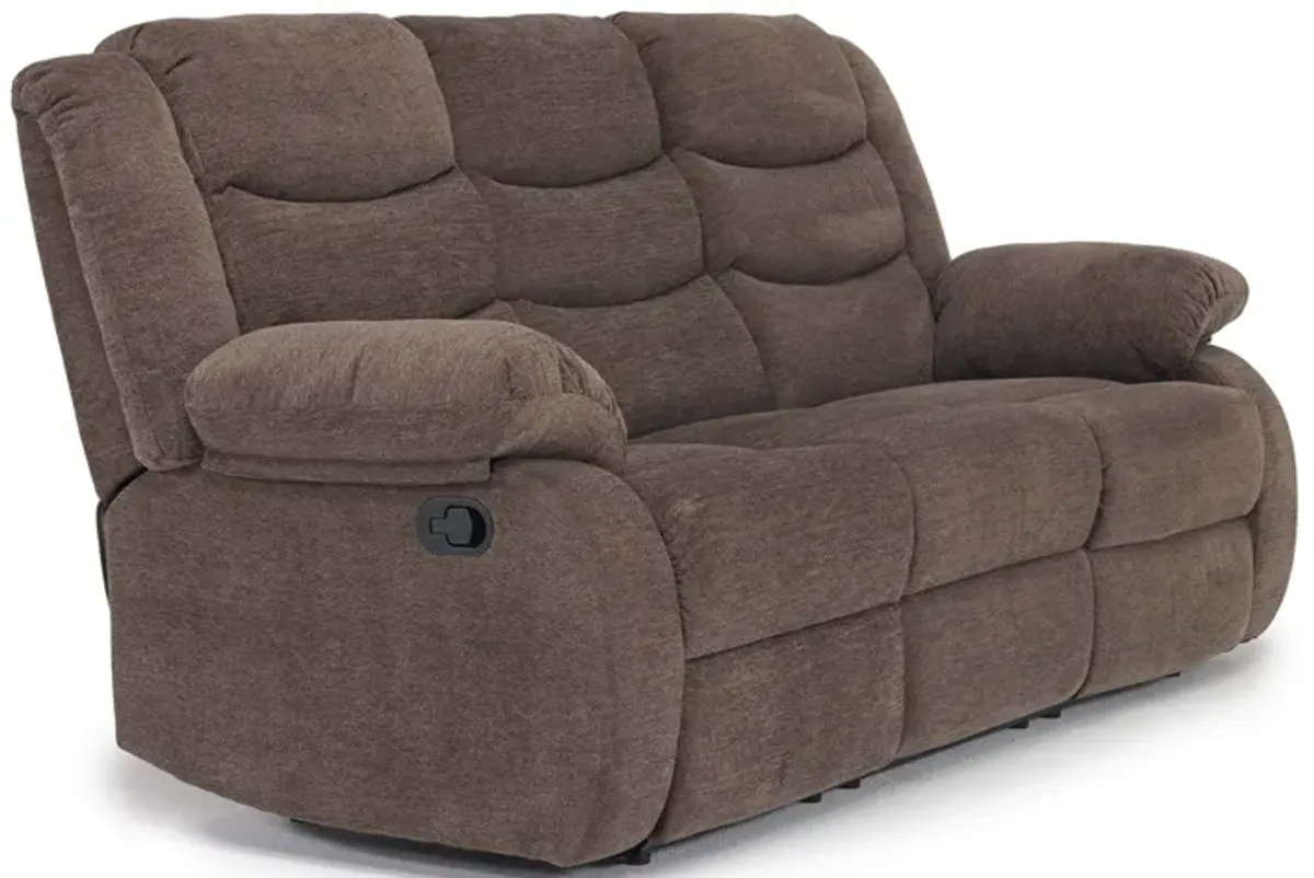 Kelsey Reclining Sofa in Brown