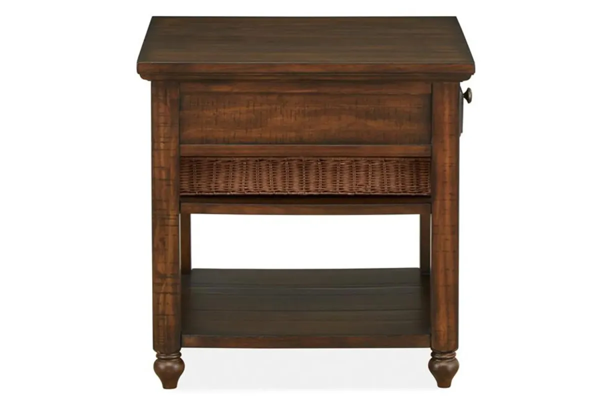 Cottage Lane End Table in Brown