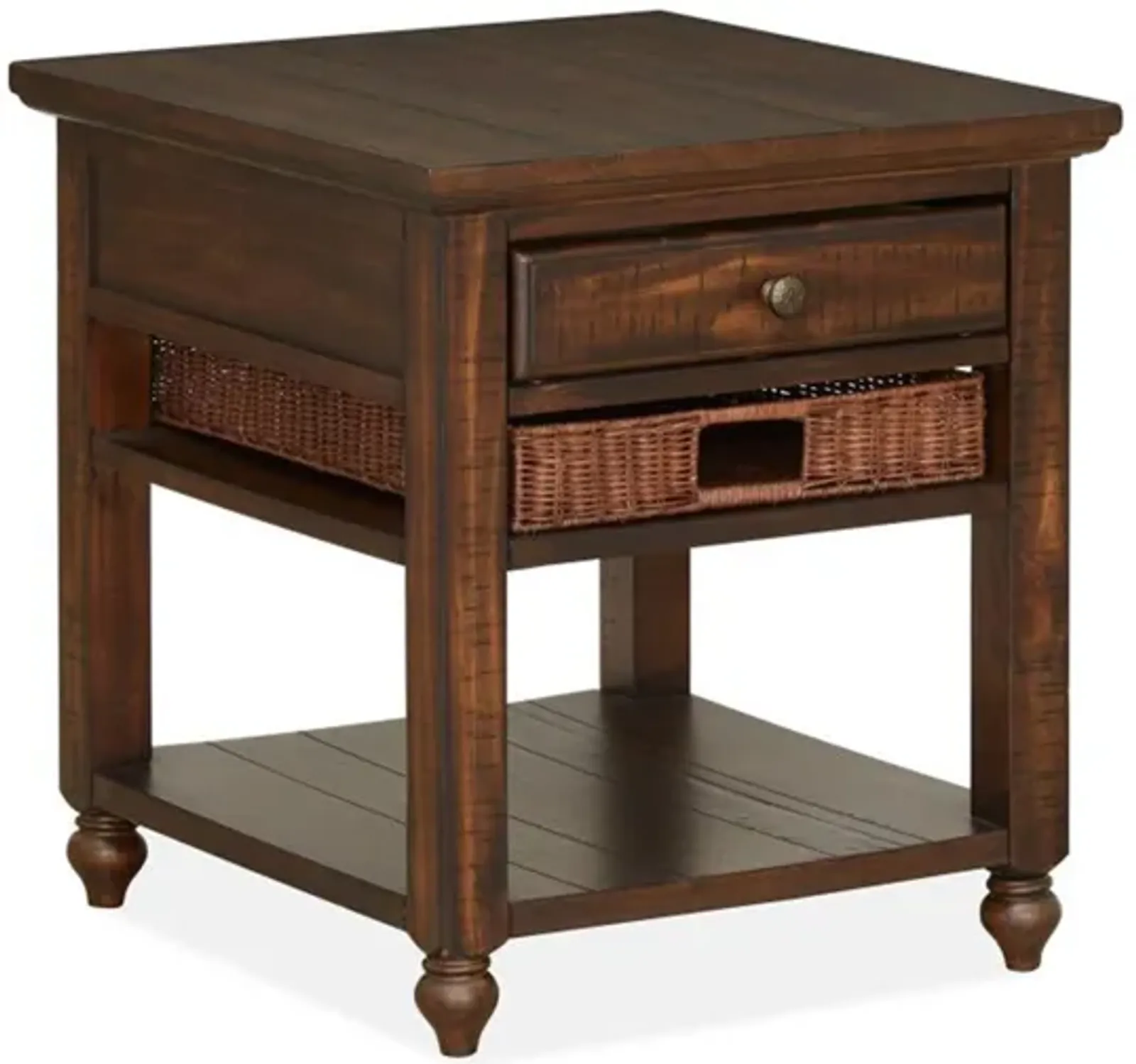 Cottage Lane End Table in Brown