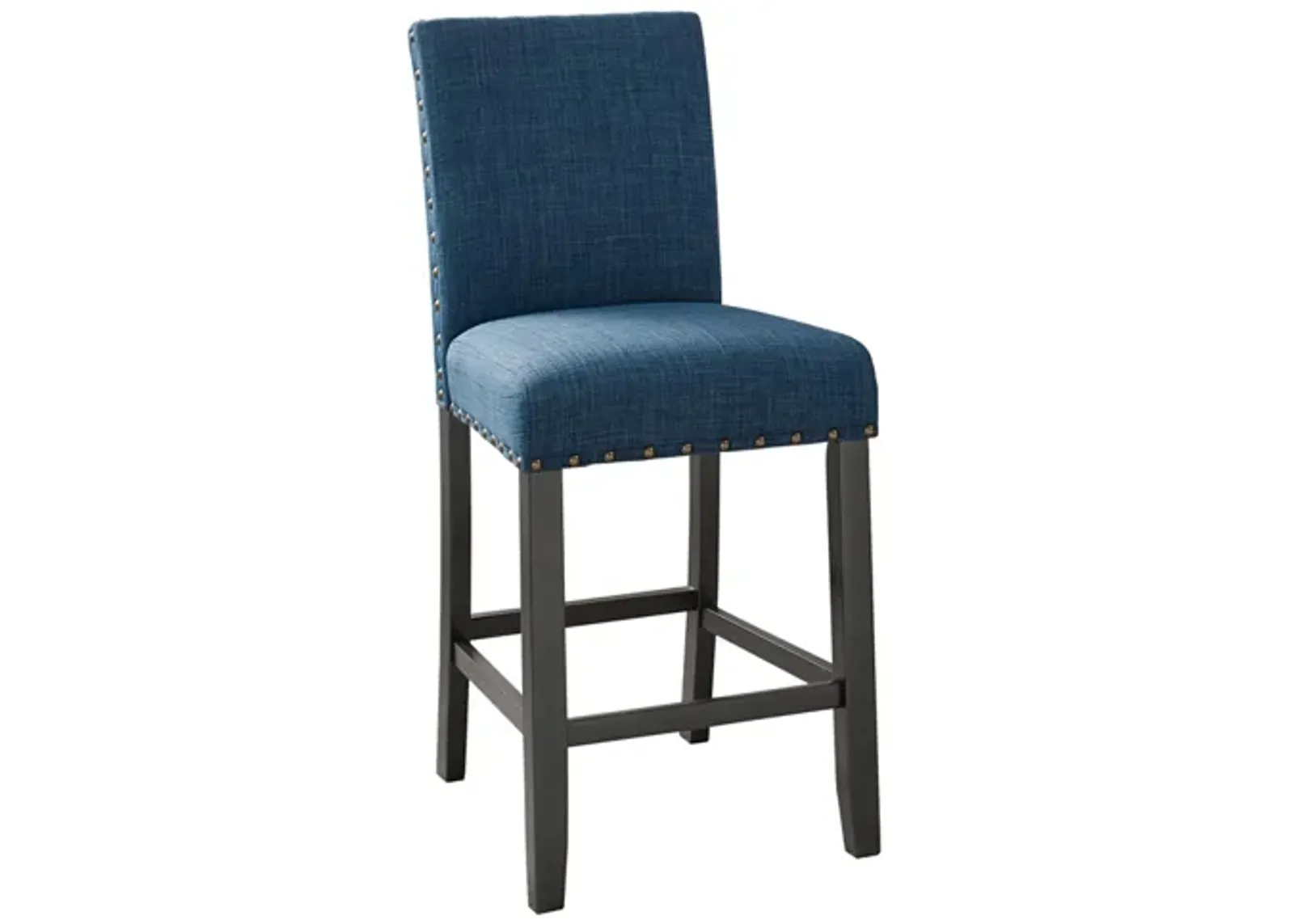 Crispin Counter Height Stool in Marine Blue, Set of 2