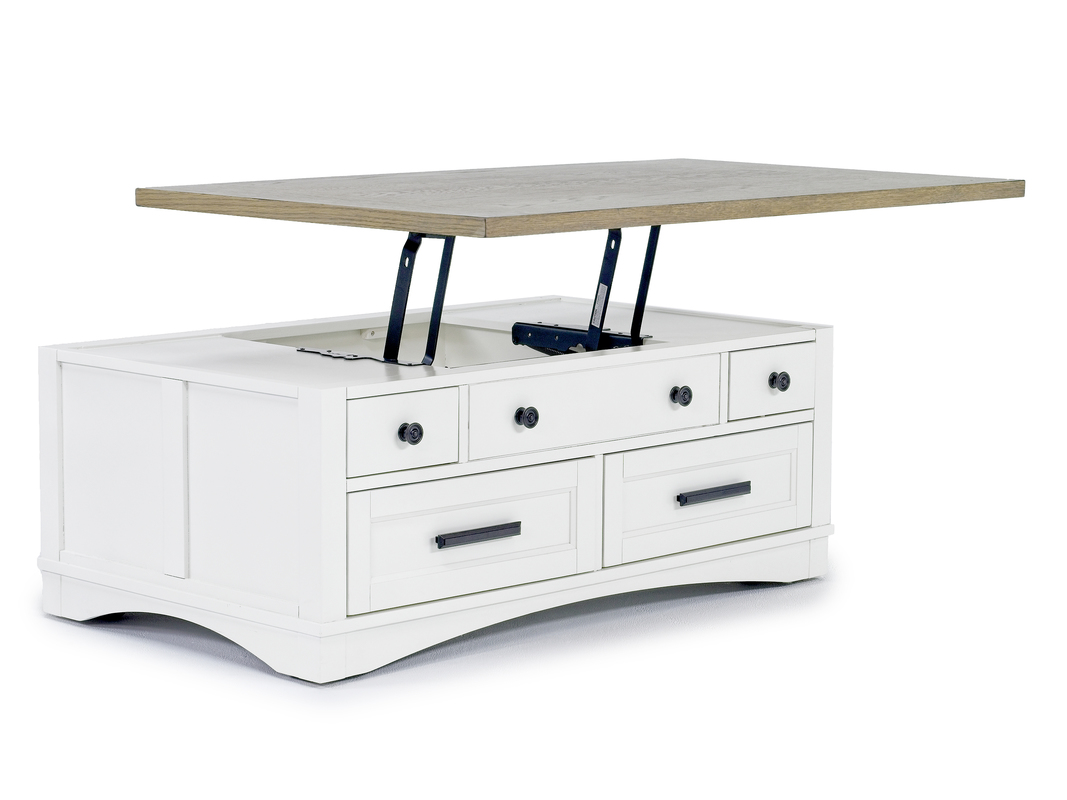 Americana Lift Top Cocktail Table in White