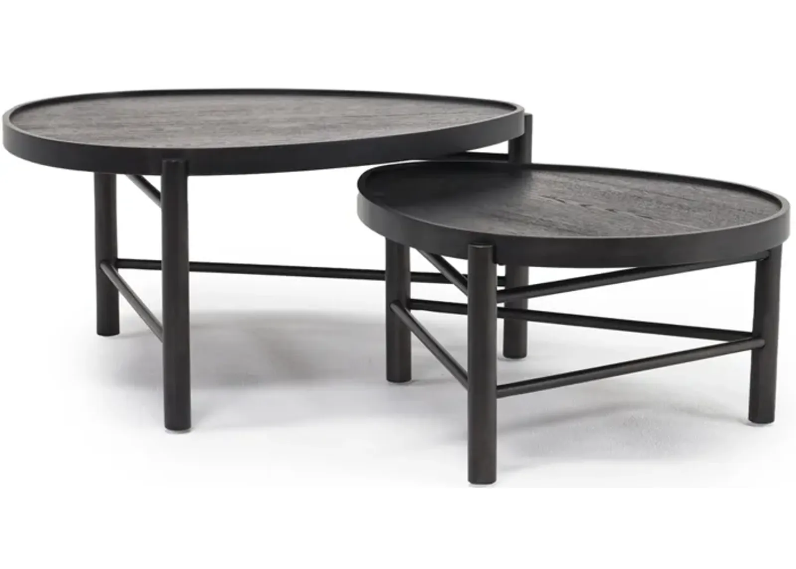 Hadleigh Nesting Coffee Tables in Coffee Bean, Set of 2