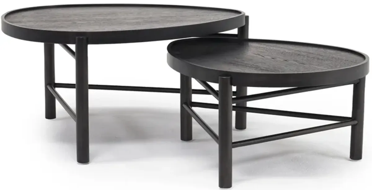 Hadleigh Nesting Coffee Tables in Coffee Bean, Set of 2