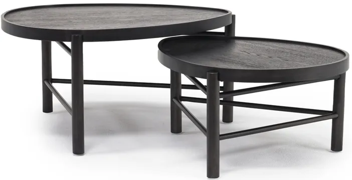 Hadleigh Nesting Coffee Tables in Coffee Bean, Set of 2