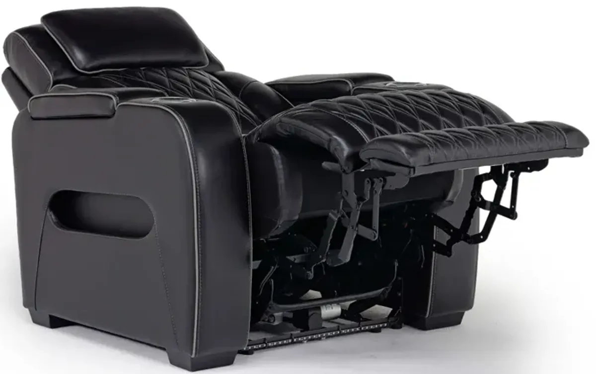 Boyington 2 Power Recliner in Black Leather