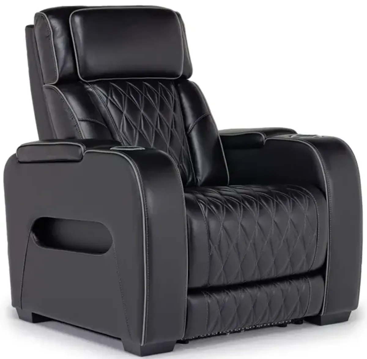 Boyington 2 Power Recliner in Black Leather