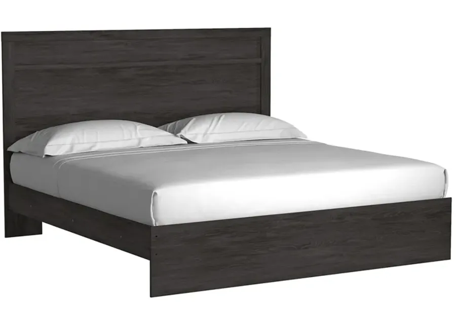 Stelsie Panel Bed in Charcoal, Eastern King