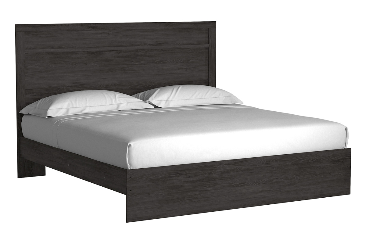 Stelsie Panel Bed in Charcoal, Eastern King