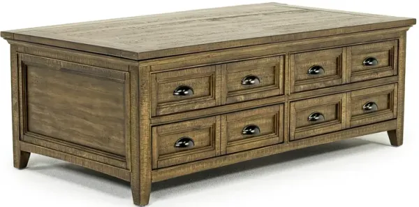 Bay Creek Lift Top Cocktail Table in Nutmeg