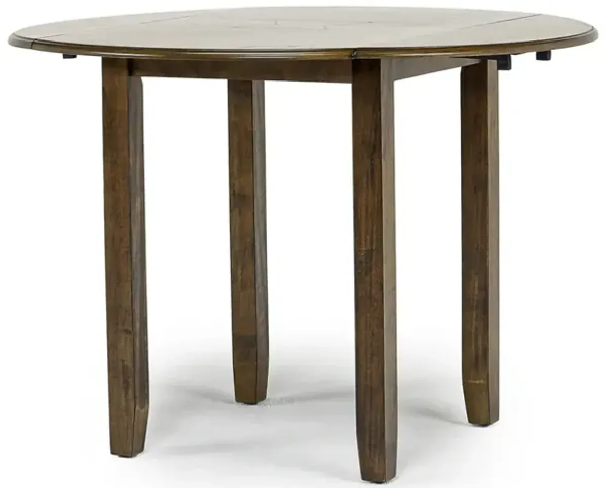 Gia Extendable Round Dining Table & 2 Chairs in Light Brown