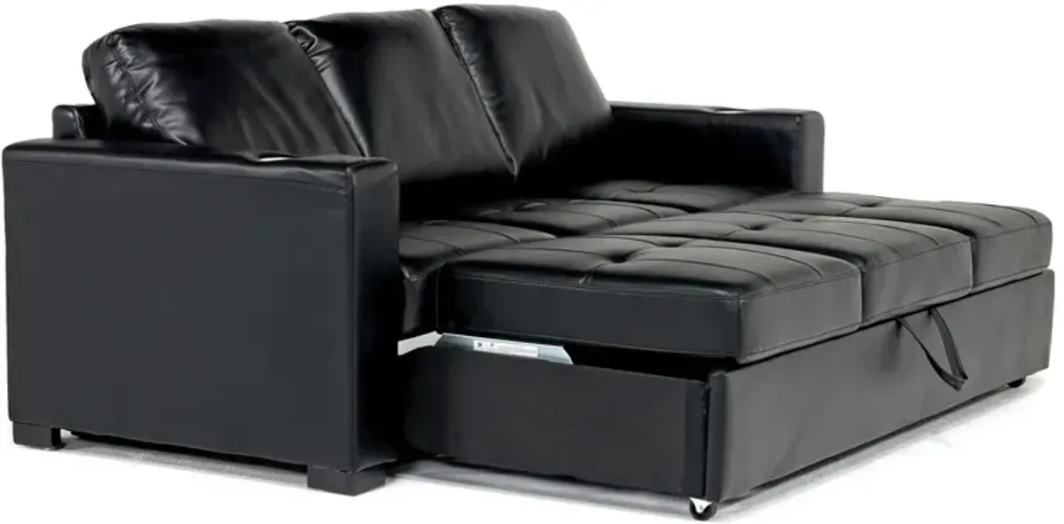 Luigi Queen Sleeper Sofa in Black