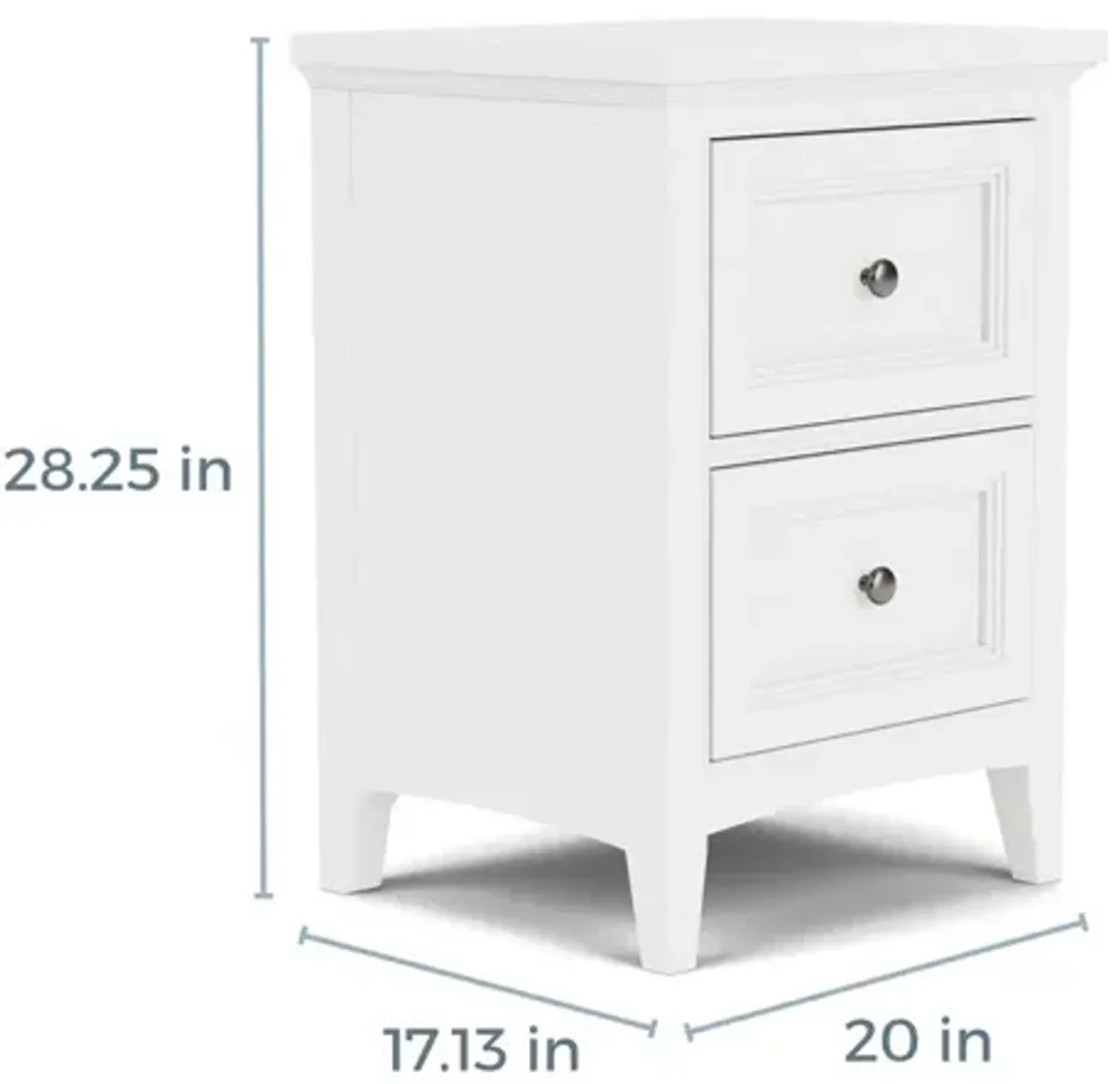 Bay Creek 2 Drawer Nightstand in White