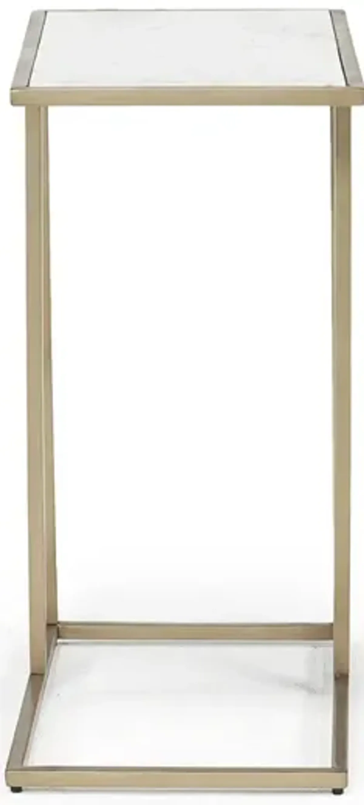 Lanport Accent Table in Champagne White