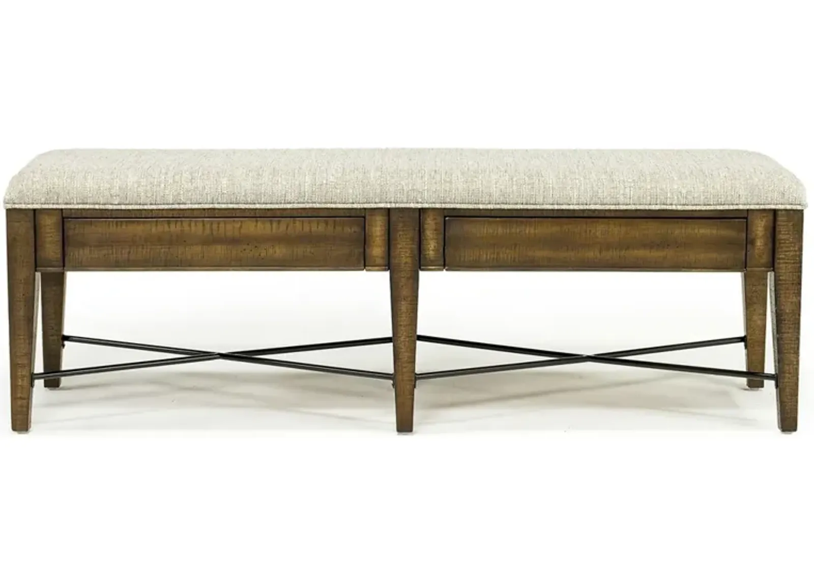 Bay Creek Upholstered Bench w/ Storage in Toasted Nutmeg