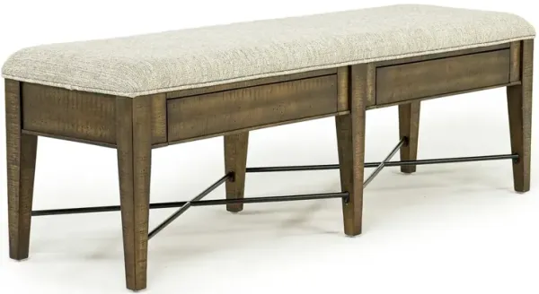 Bay Creek Upholstered Bench w/ Storage in Toasted Nutmeg