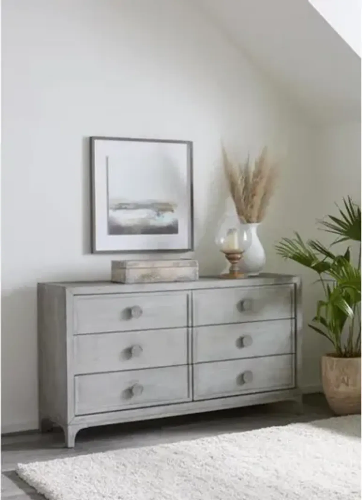 Boho Chic Dresser in Washed White