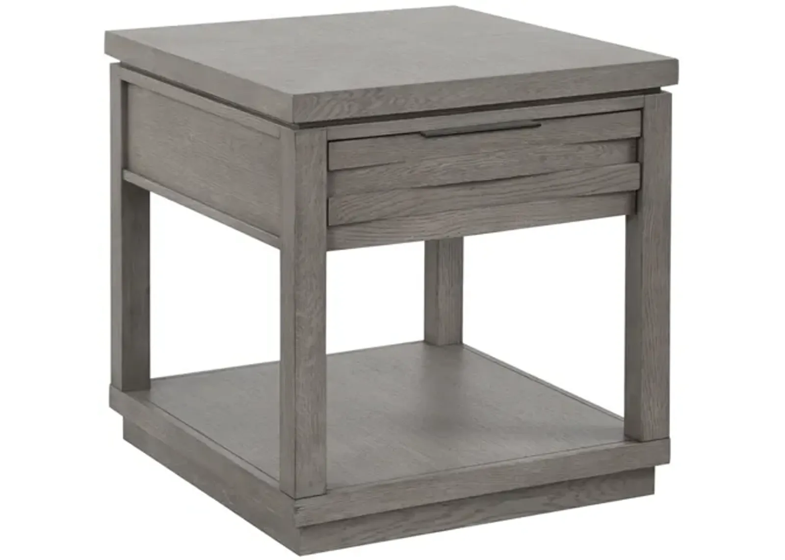 Pure Modern End Table w/ Storage in Moonstone