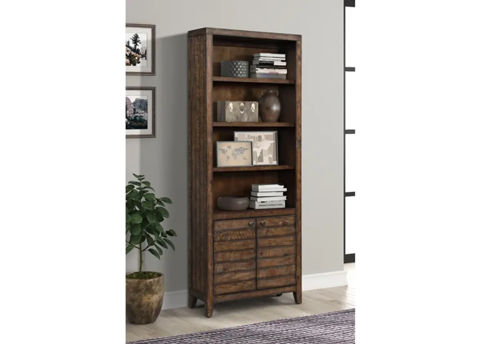 Tempe Open Top Bookcase in Tobacco, 32 Inch