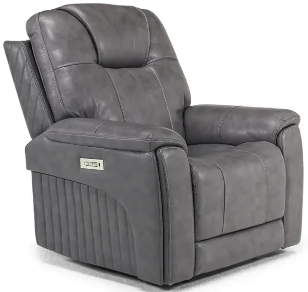 Echo 3 Power Recliner in Rainier Storm Leather
