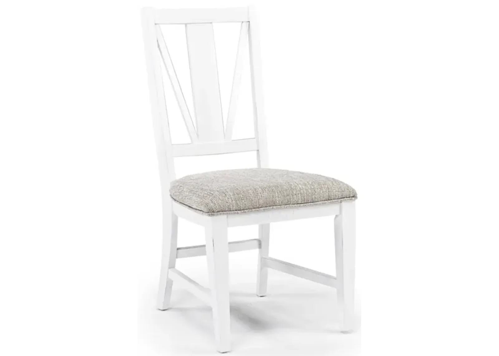 Bay Creek Side Chair in Chalk White, V-Back