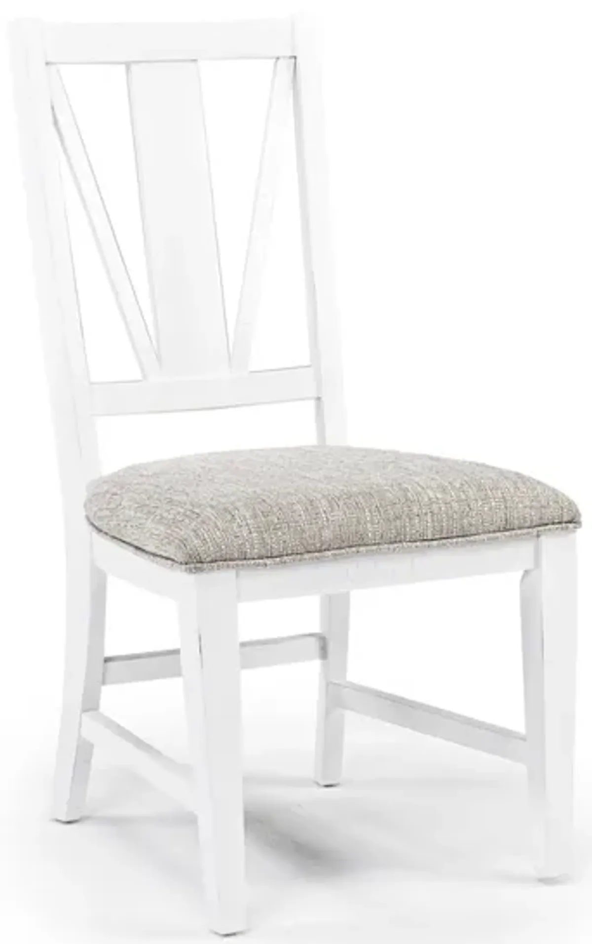 Bay Creek Side Chair in Chalk White, V-Back